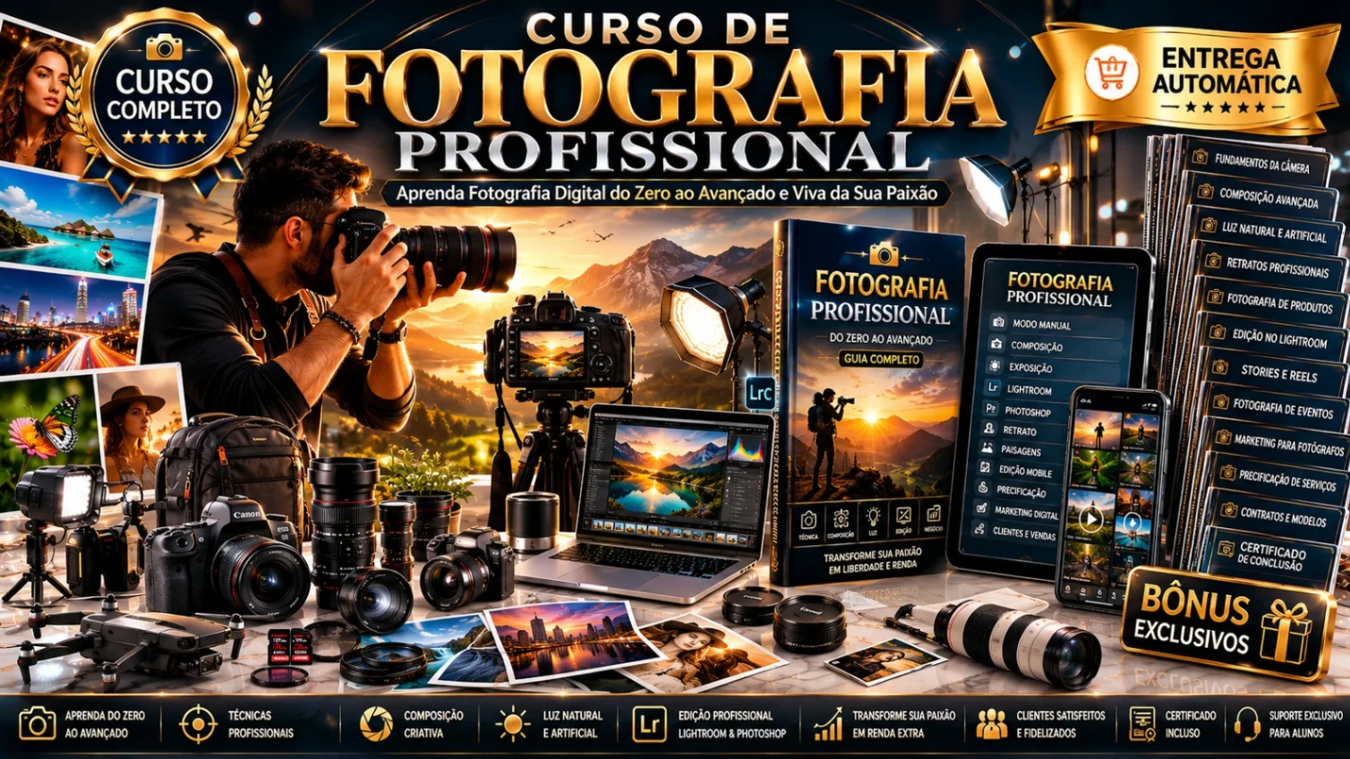 Curso de Fotografia Profissional: Aprenda Fotografia Digital do Zero ao Avançado